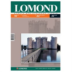 (1001254) (0102029) Lomond Бумага матовая односторонняя, А4, 90 г/ м2, 25 листов - фото 10723
