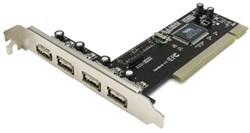 (1005134) Контроллер * PCI USB 2.0 (4+1)port VIA6212 bulk - фото 10849