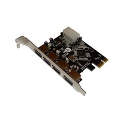 (1005298) Контроллер PCI-E VIA VL805 4xUSB3.0 Bulk ASIA PCIE 4P USB3.0 - фото 10909