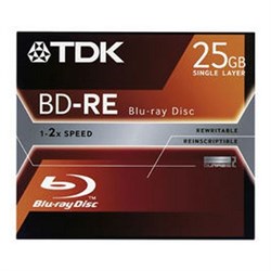 (1001230) Blu-Ray BR-RE TDK 25ГБ, 2x, 1шт., Jewel Case, (t19798), перезаписываемый Blu-Ray диск - фото 12136