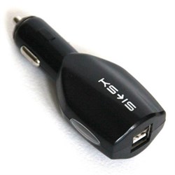 (1001993) Зарядное ус-во на два порта USB 2.4A от прик. авто 12/24В KS-is Megcy (KS-144) - фото 12311