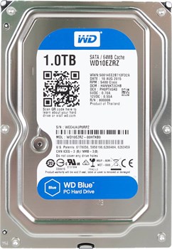 (1006595) Жесткий диск WD Original SATA-III 1Tb WD10EZRZ Blue (5400rpm) 64Mb 3.5" - фото 13180
