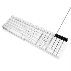 (1011502) Клавиатура Гарнизон GK-200, USB, белый, механизированные клавиши - фото 13386