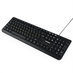 (1011505) Клавиатура Гарнизон GK-115, USB, черный, поверхность- шлифованный алюминий - фото 13392