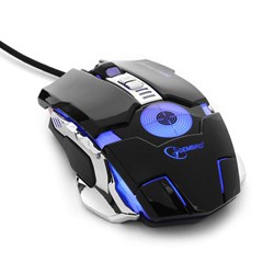 (1011518) Мышь игровая Gembird MG-530, USB, черный, 5 кнопок+колесо-кнопка+кнопка огонь, 3200 DPI, подсветка 3 цвета, программное обеспечение, кабель тканенвый 1.75м - фото 13399