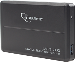(1011488) Внешний корпус 2.5" Gembird EE2-U3S-2, черный, USB 3.0, SATA, металл - фото 13411