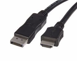(1011478) Кабель DisplayPort->HDMI Cablexpert CC-DP-HDMI-1M, 1м, 20M/19M, черный, экран, пакет - фото 13492