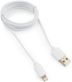 (1012017) Кабель USB Гарнизон GCC-USB2-AP2-6-W AM/Lightning, для iPhone5/6/7/8/X, IPod, IPad, 1.8м, белый, пакет - фото 20119