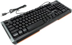 (1012137) Клавиатура Oklick 717G BLACK DEATH черный/серый USB Multimedia Gamer LED - фото 20219