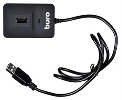 (1013553) Устройство чтения карт памяти USB2.0 Buro BU-CR/HUB3-U2.0-0688 черный - фото 21248