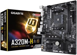 (1014203) Материнская плата Gigabyte GA-A320M-H Soc-AM4 AMD A320 2xDDR4 mATX AC`97 8ch(7.1) GbLAN RAID+DVI+HDMI - фото 21794