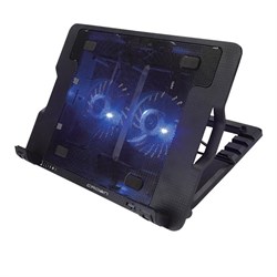 (1003383) Подставка для ноутбука CROWN CMLS-940 (Black) 15,6", 2*Fan,blue light,2*USB - фото 24964