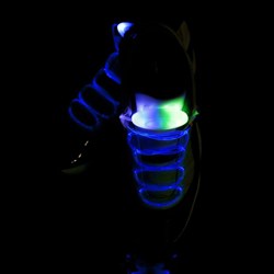 (1019563) Светодиодные шнурки, от 2 х CR2032, 3 режима, цвет свечения сине-зеленый 4773853 - фото 31208