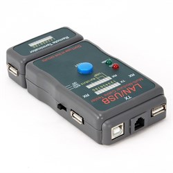 (1012196) Тестер LAN Cablexpert NCT-2, 100/1000 Base-TX,  для UTP, STP, RJ-11, USB-кабеля - фото 31818