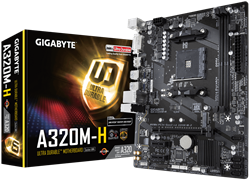 (1014801) Материнская плата Gigabyte GA-A320M-H Soc-AM4 AMD A320 2xDDR4 mATX AC`97 8ch(7.1) GbLAN RAID+DVI+HDM - фото 32291