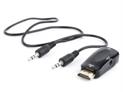 (1017493) Gembird Переходник HDMI-VGA Cablexpert, 19M/15F (A-HDMI-VGA-02) - фото 32476