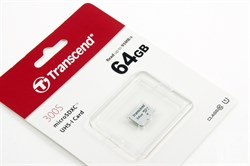 (1018421) Флеш карта microSDXC 64Gb Class10 Transcend TS64GUSD300S w/o adapter - фото 32812