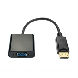 (1019624) Кабель-адаптер DisplayPort M -> VGA 15F NNC DP1080P, для подкл.монитора / проектора к выходу DisplayPort, длина 0.2 метра, черный - фото 33404