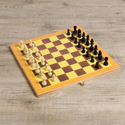 (1021196) Настольная игра "Шахматы", фигуры пластик, доска дерево 34х34 см 294862 - фото 36981