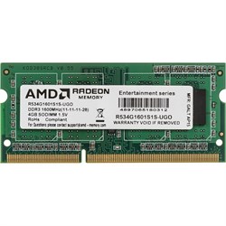 (1011431) Память DDR3 4Gb 1600MHz AMD R534G1601S1S-UGO OEM PC3-12800 CL11 SO-DIMM 204-pin 1.5В - фото 38864