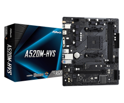 (1021906) Материнская плата Asrock A520M-HVS Soc-AM4 AMD A520 2xDDR4 mATX AC`97 8ch(7.1) GbLAN RAID+VGA+HDMI - фото 40508