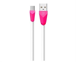 (1020175) USB кабель micro REMAX Aliens RC-030m (1m) white-pink - фото 40606