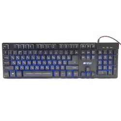 (1022608) Игровая клавиатура HIPER GENOME GK-3 чёрная (104кл, USB, мембранная, RGB подсветка) - фото 40734