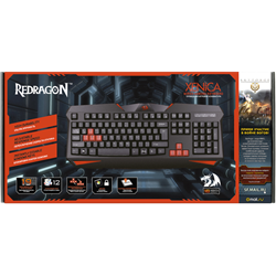 (1024524) Игровая клавитура Redragon Xenica чёрная (мембранная, USB) - фото 40833