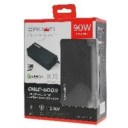 (1019648) Универсальное зарядное устройство CROWN CMLC-6009 (19 коннекторов, 90W, USB QC 3.0) - фото 46717