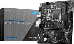 (1030119) Материнская плата MSI PRO H610M-G DDR4 Soc-1700 Intel H610 2xDDR4 mATX AC`97 8ch(7.1) GbLAN+VGA+HDMI - фото 46954
