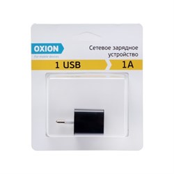(1019853) Oxion зарядное устройство от сети ACA-008, 1.2А, 1USB черный - фото 47372