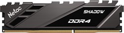 (1030668) Модуль памяти DDR 4 DIMM 16Gb PC25600, 3200Mhz, Netac Shadow NTSDD4P32SP-16E   C16 Grey, с радиатором - фото 47448