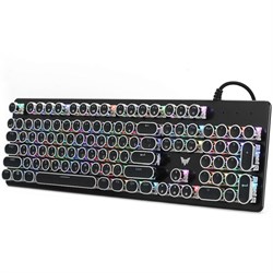 (1024305) Клавиатура игровая CROWN CMGK-903 (Количество клавиш 104, Механический тип клавиш, Клавиши в винтажном стиле, Настраиваемая RGB подсветка) - фото 47539