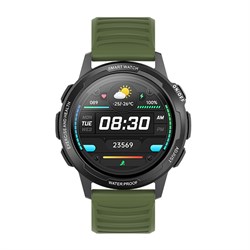(1032310) Смарт-часы  BQ Watch 1.3 Black+Dark Green Wristband (Сенсорный 1.32", LCD, 360 х 360, Акселерометр, Измерение пульса, Отслеживание сна, монитор сердечного ритма, шагомера. Совместимость: Android 5.0, iOS 8.0 и выше, Вибровызов, Уведомление, - фото 47569