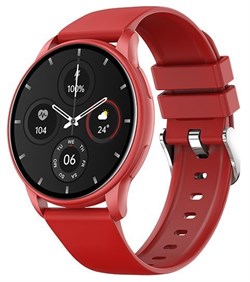 (1032312) Смарт-часы  BQ Watch 1.4 Red+Red wristband (Сенсорный 1.32", LCD, 360 х 360, Акселерометр, Измерение пульса, Отслеживание сна, монитор сердечного ритма, шагомера. Совместимость: Android 5.0, iOS 8.0 и выше, Вибровызов, Уведомление, Будильни - фото 47573