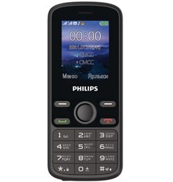 (1025672) Мобильный телефон Philips Xenium E111 32Mb черный 1.77" 128x160 867000176126 - фото 47667