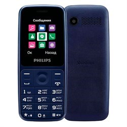 (1021604) Мобильный телефон Philips Xenium E125 синий 2Sim 1.77" TFT 128x160 0.1Mpix - фото 47668