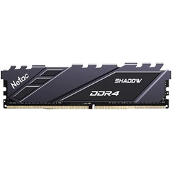 (1030671) Модуль памяти DDR 4 DIMM 8Gb PC25600, 3200Mhz, Netac Shadow NTSDD4P32SP-08E   C16 Grey, с радиатором - фото 47828