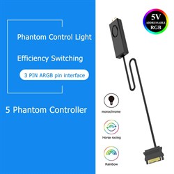 (1023627) Контроллер для RGB подсветки с кнопкой, 5v 3pin ARGB, питание SATA - фото 48071