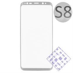 (1010071) Стекло защитное 3D Krutoff Group для Samsung Galaxy S8 silver - фото 6198