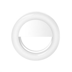 (1010311) Фонарь-кольцо для селфи Krutoff (белый) - фото 6348