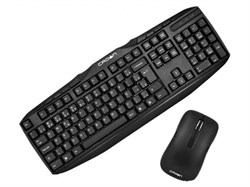(1010686) Беспроводной  набор клавиатура и мышь CROWN CMMK-952W (Black) (Black, 117 клавиш (10 мультимедийных ),  мышь soft-touch , 3 кнопки, 1000 DPI, 2.4Ггц, 1 nano ресивер, USB) - фото 6722