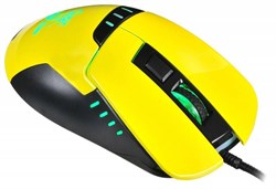 (1009617) Мышь Oklick Snake 865G черный/желтый оптическая (2400dpi) USB игровая (5but) - фото 7153