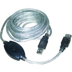 (109587)  Кабель удлинительный USB 2.0 (AM) -> USB2.0 (AF), 10m, Vcom (VUS7049), активный - фото 9305