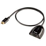 (1002347) Переключатель HDMI Hama H-42553 2-в-1 пассивный поддержка HDCP 1080p черный