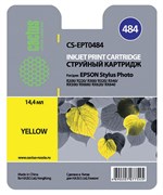 (3330227) Картридж струйный CACTUS CS-EPT0484 желтый для принтеров Epson Stylus Photo R200/  R220/  R300/  R320/  R340/  RX500/  RX600/  RX620/  RX640, 14.4 мл