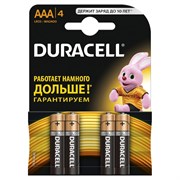(1012111) Батарейка Duracell Basic LR03-4BL AAA (4шт)