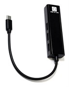 (1014750) Кабель-адаптер 5bites UA3C-45-09BK USB3.1 / 3*USB2.0 / RJ45 100MB / BLACK