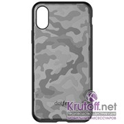 (1014407) Накладка Dotfes G07 Camouflage Style Case для iPhone X/XS (gold)