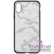 (1014402) Накладка Dotfes G07 Camouflage Style Case для iPhone XS Max (silver)